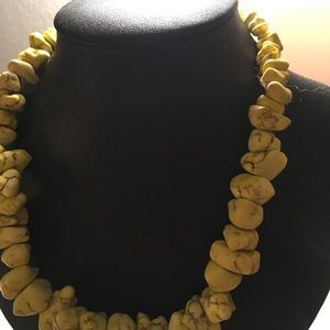 Popcorn yellow coral necklace
